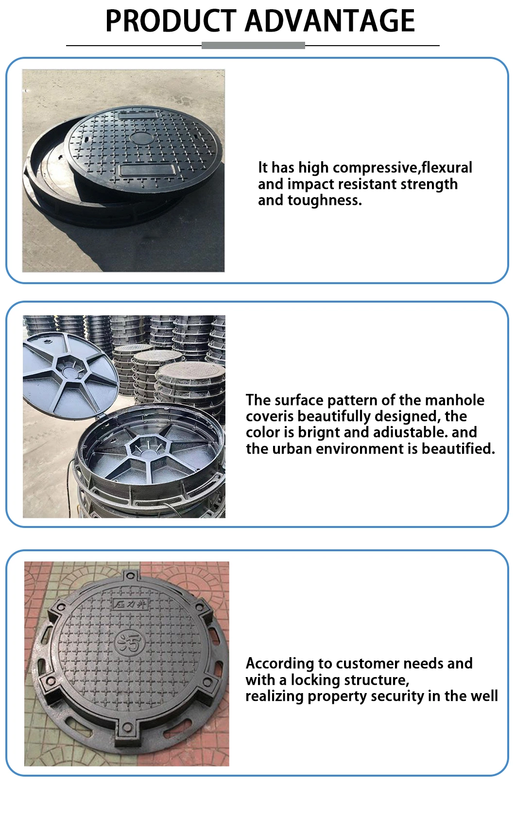 Ductile Iron Manhole Cover Weight Grate Gully Drain